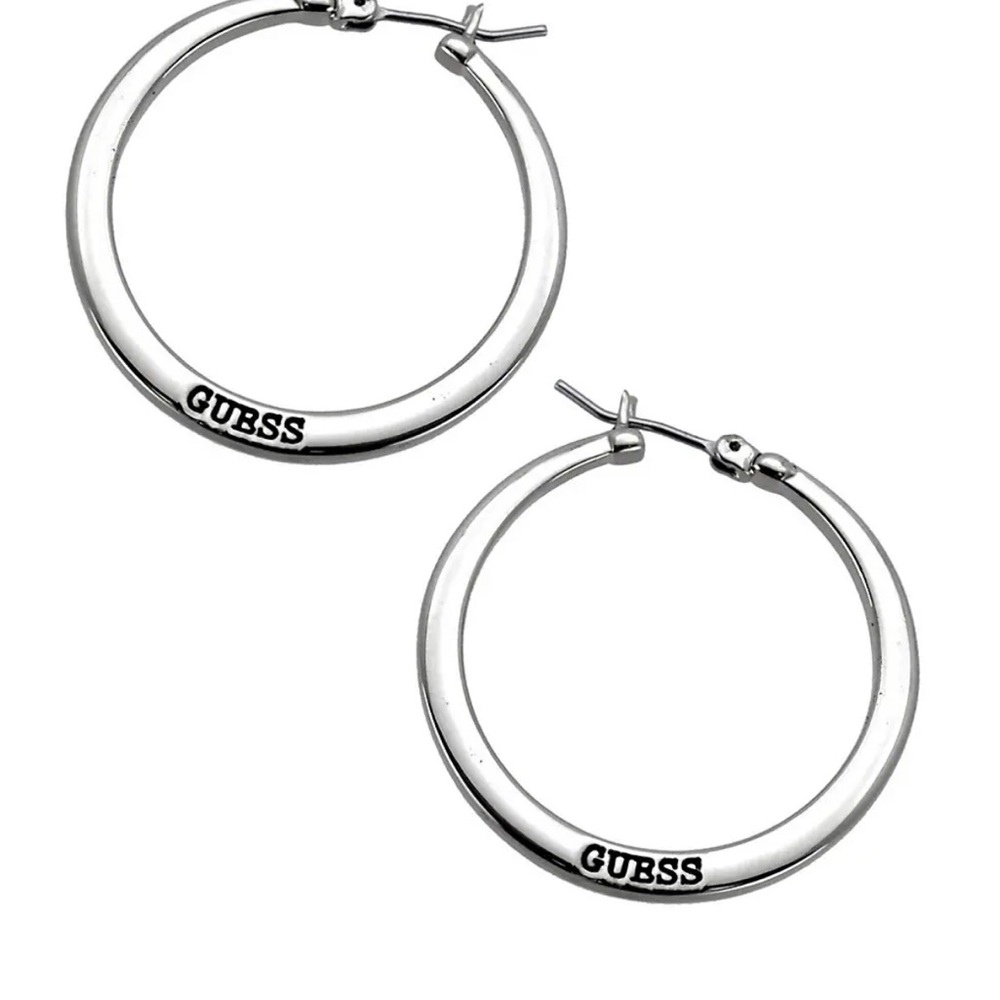 🆕 GUESS Silver Hoop Earrings- NWT
